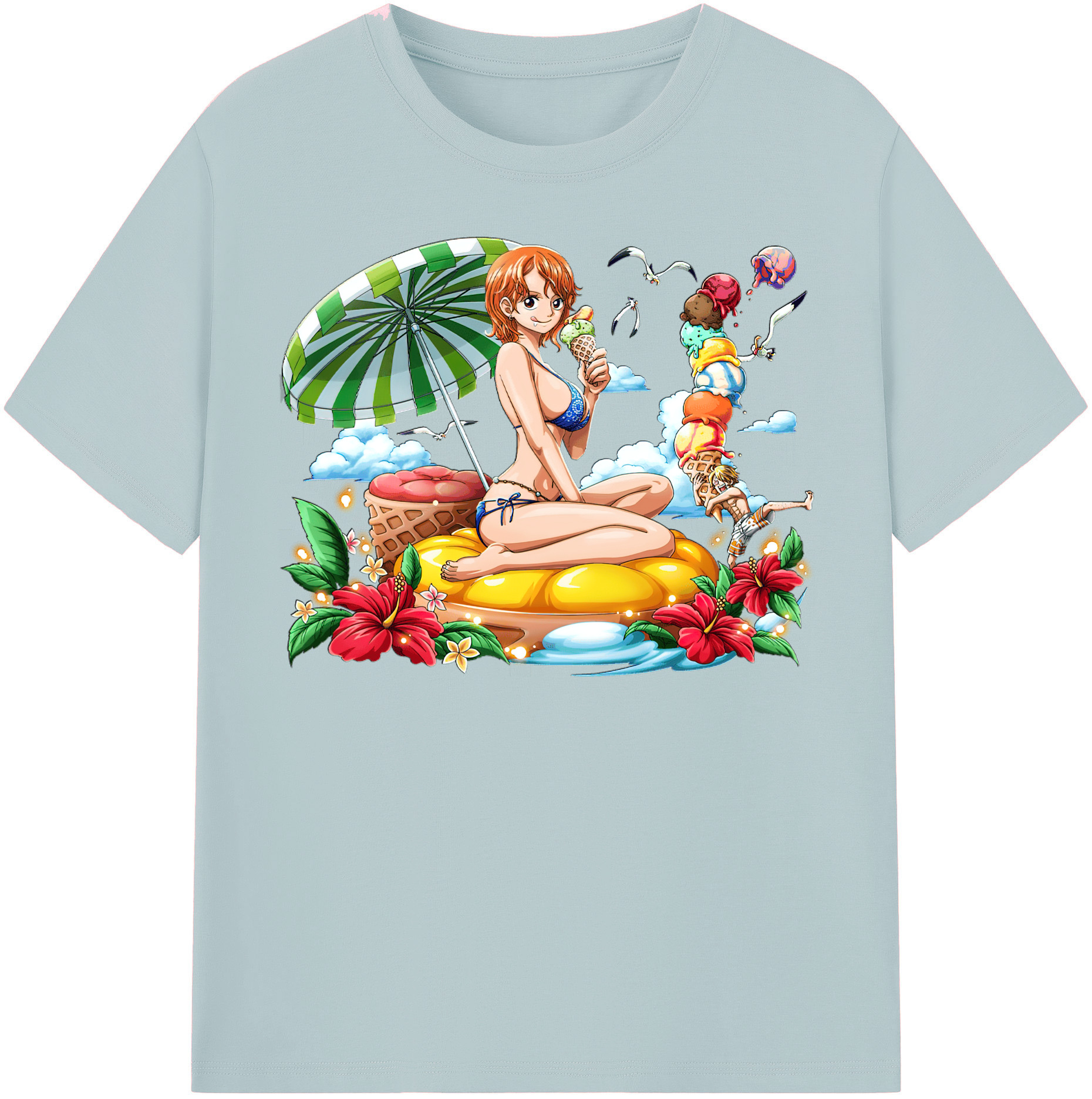 ワンピース ナミ ONE PIECE Nami 綿100％半袖Tシャツ（フロントプリント）